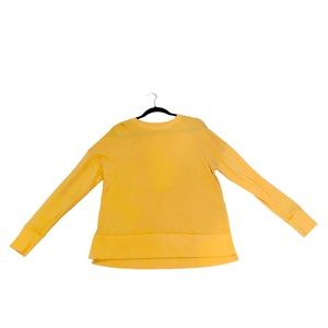 Time and Tru yellow sweatshirt/crew neck high low top